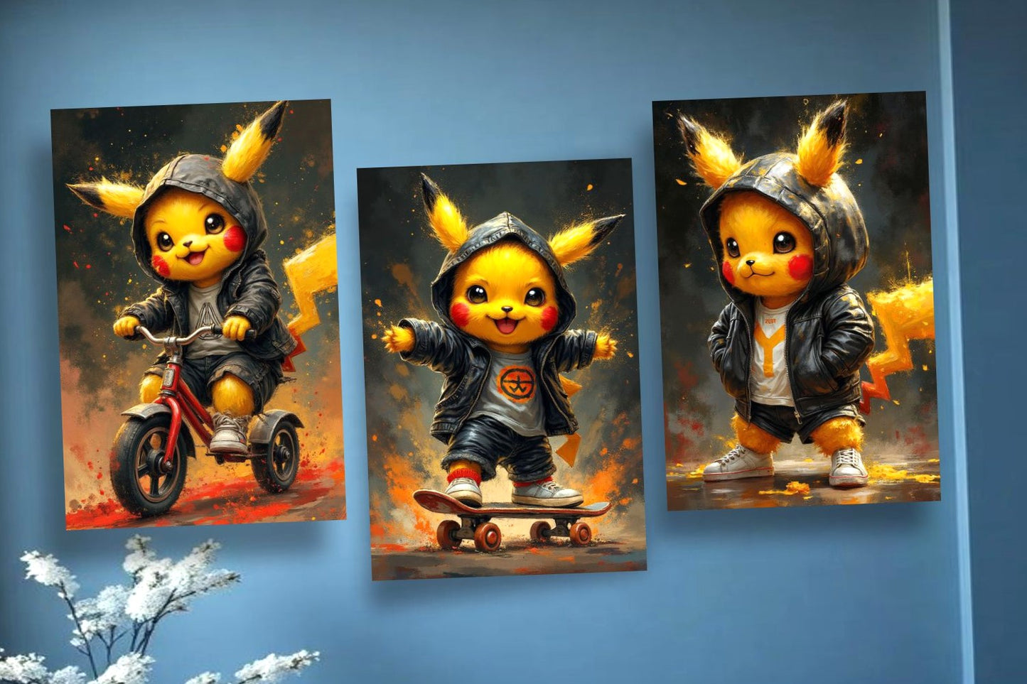 Eye-Catching Pikachu Metal Art Wall Decor - 8×11 Inch Pokemon Collection | Limited Edition