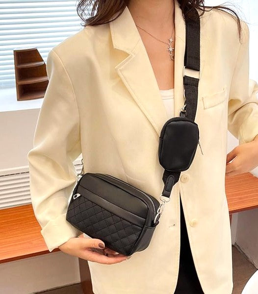 New Modern Style Convertible Mini Crossbody | Sleek & Minimalist Compact Shoulder Bag for Everyday Use