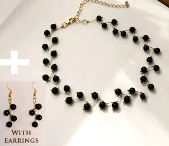 New Trendy Style Zig Zag Choker Necklace With Earrings | Elegant Look Set With Limited Stock