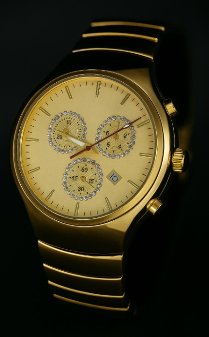 Iradd Men's Stainless steel Chronograph Watch | Timeless Elegance with Golden Assents | Premium Edition