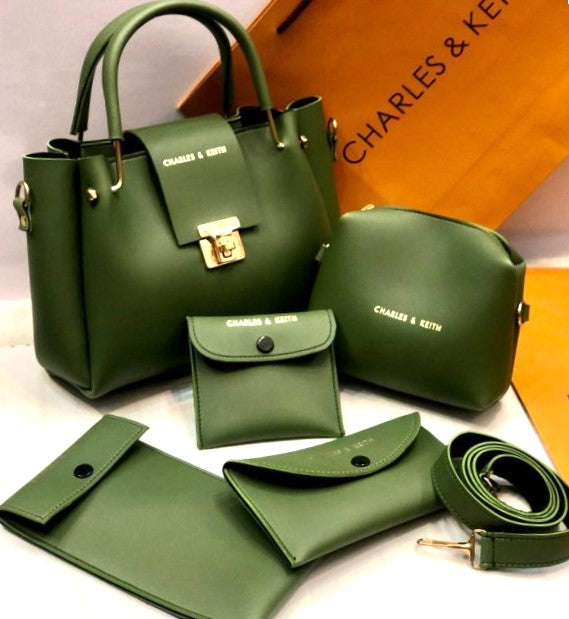 Elegant Charles & Keith 5-in-1 Shoulder Bag Set | Versatile Handbag Collection for Women | Limited Edition