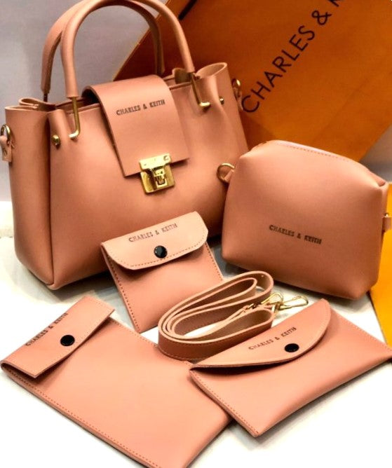 Elegant Charles & Keith 5-in-1 Shoulder Bag Set | Versatile Handbag Collection for Women | Limited Edition