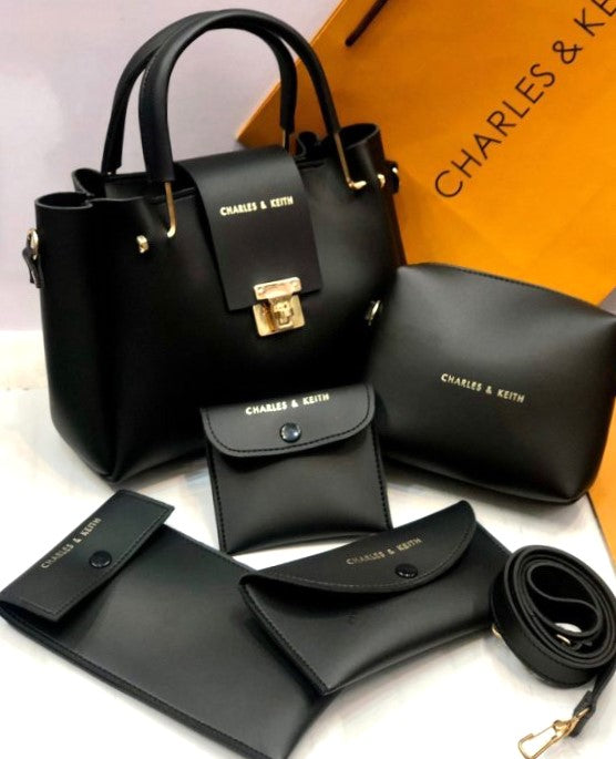 Elegant Charles & Keith 5-in-1 Shoulder Bag Set | Versatile Handbag Collection for Women | Limited Edition