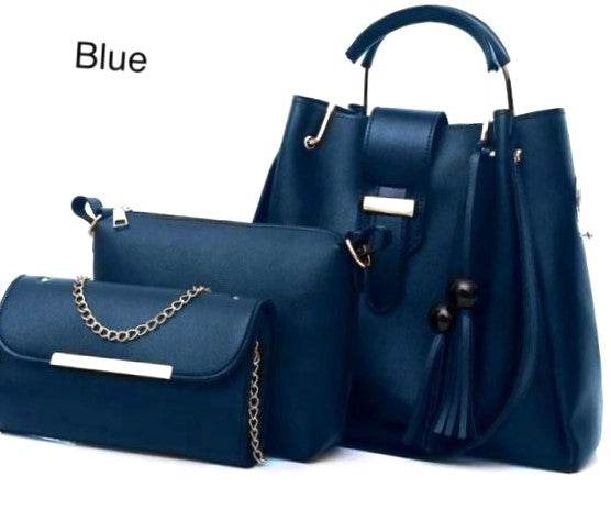 Premium Trio Set Soft Leather Handbag | Fashion Forward 3pcs Luxe Set | Top Trending Style✨