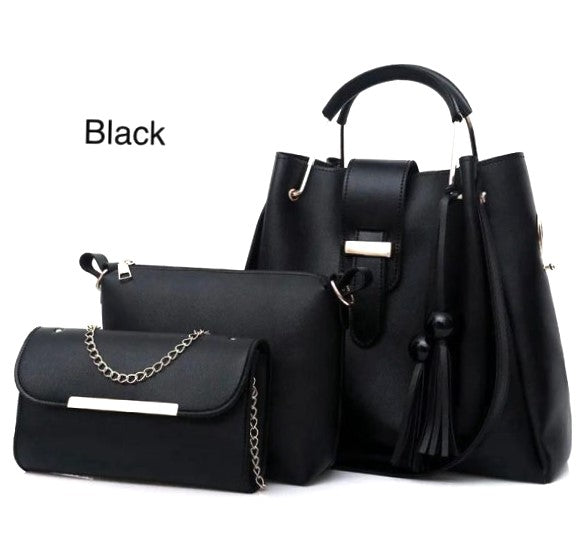 Premium Trio Set Soft Leather Handbag | Fashion Forward 3pcs Luxe Set | Top Trending Style✨