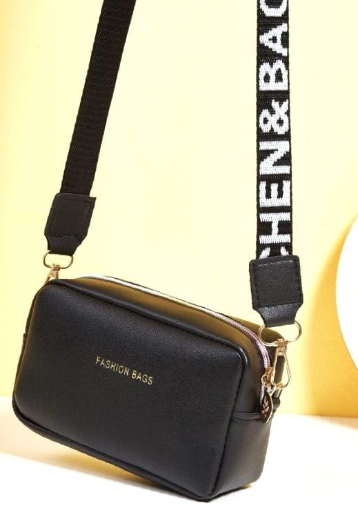 Elegant Chic PU Leather Crossbody Bag With Wide Strap | Versatile Small Shoulder Bag | Unique Choice for Women