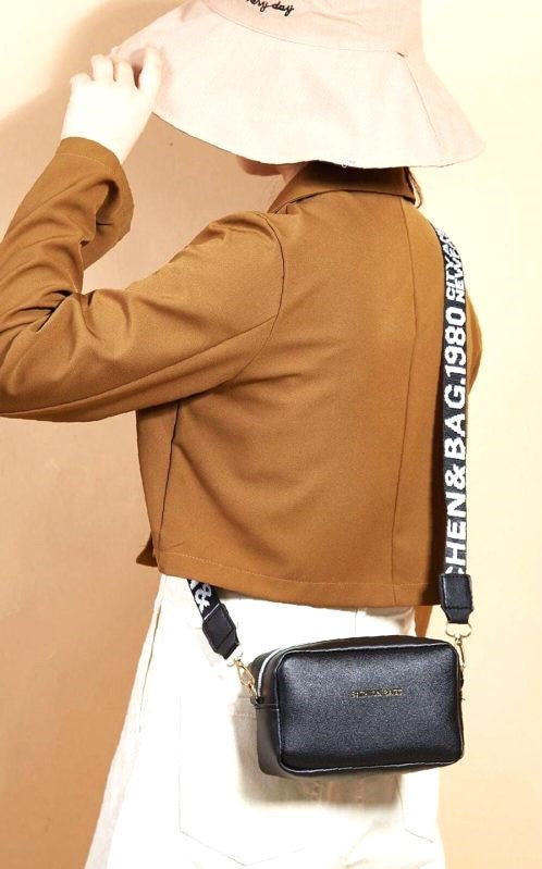 Elegant Chic PU Leather Crossbody Bag With Wide Strap | Versatile Small Shoulder Bag | Unique Choice for Women