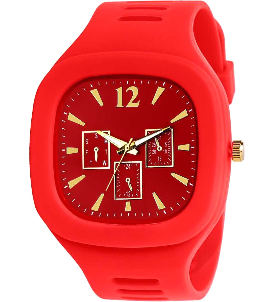 Modern Square Dial Men's Analog Watch | Lightweight Silicon Strap | Bold & Trendy Style✨