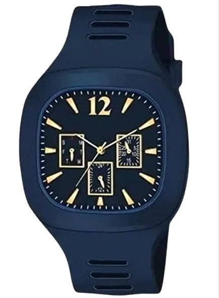 Modern Square Dial Men's Analog Watch | Lightweight Silicon Strap | Bold & Trendy Style✨