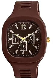 Modern Square Dial Men's Analog Watch | Lightweight Silicon Strap | Bold & Trendy Style✨