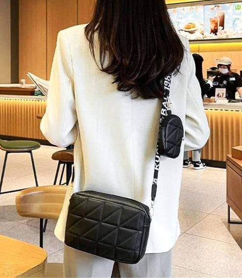Trendy Crossbody Bag Duo Set | Bold Strap Urban Shoulder Bags for Women | Hot Pick for Girls
