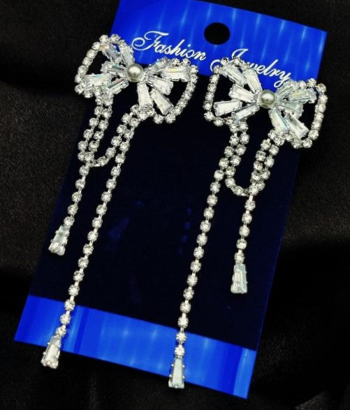 Imported Tarnish-Sparkling Long Statement Earrings For Glamorous Events | Luxury Premium Earrings For Girls & Women