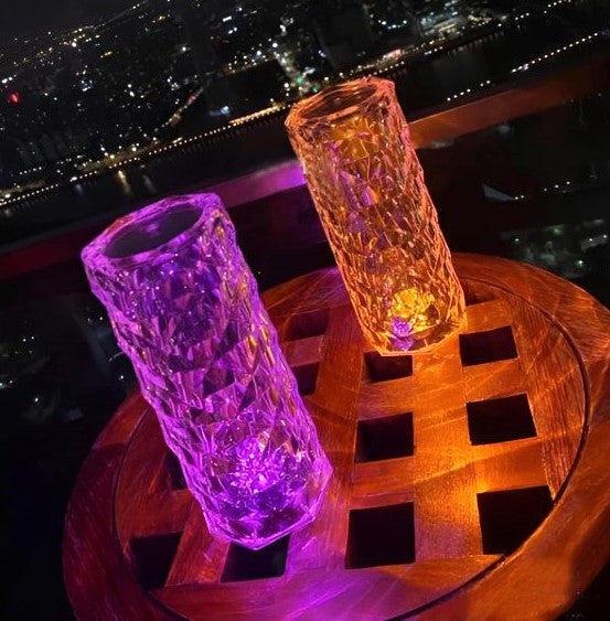 Luxury 16-Color Sparkling Diamond Crystal Lamp | Ambient Multi Color LED Touch Lamp With Remote