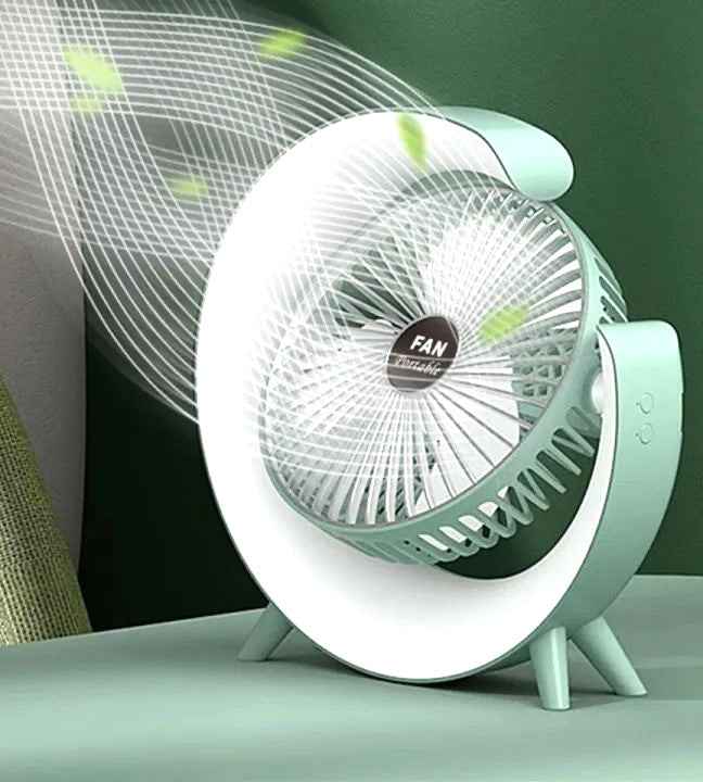 Vibrant RGB USB Desk Fan with Silent Operation & Mood Lighting | Portable Rainbow LED Fan & Ambiance Lamp with Quite Cooling