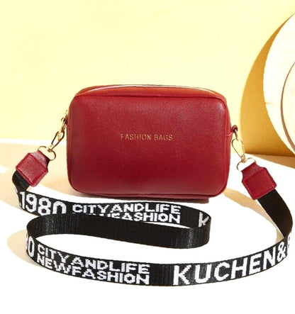 Elegant Chic PU Leather Crossbody Bag With Wide Strap | Versatile Small Shoulder Bag | Unique Choice for Women