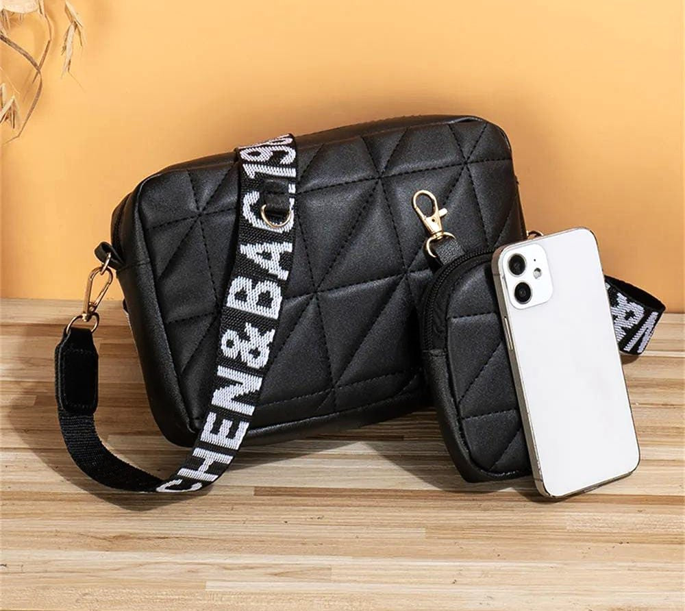 Trendy Crossbody Bag Duo Set | Bold Strap Urban Shoulder Bags for Women | Hot Pick for Girls