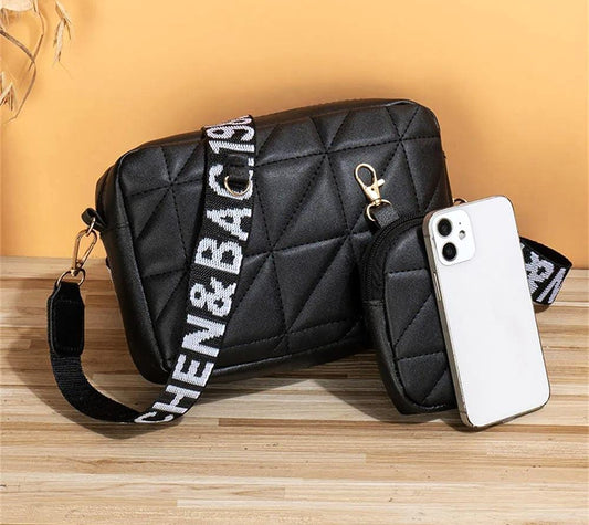 Trendy Crossbody Bag Duo Set | Bold Strap Urban Shoulder Bags for Women | Hot Pick for Girls