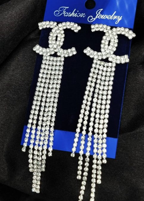 Imported Tarnish-Sparkling Long Statement Earrings For Glamorous Events | Luxury Premium Earrings For Girls & Women