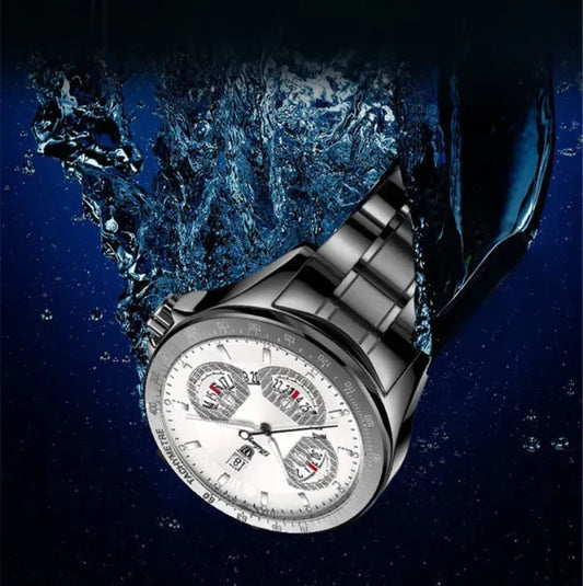 Men's Premium Calendar WristWatch | Waterproof Quartz Movement | Elegant Business Casual Style Watch - Timeless Edition