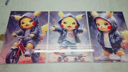 Eye-Catching Pikachu Metal Art Wall Decor - 8×11 Inch Pokemon Collection | Limited Edition