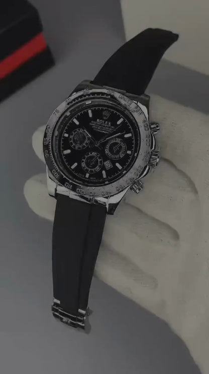 Rollex Oyster Perpetual | Iconic Luxury Watch with Stainless Steel Dial & Premium Rubber Strap | Limited Stock