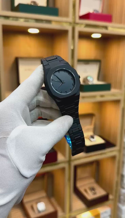 New Trendy Full Black Aura Quartz Watch | Classy Design With Premium Quality  Finish | Hot Pick –  Analog Watch For Men |